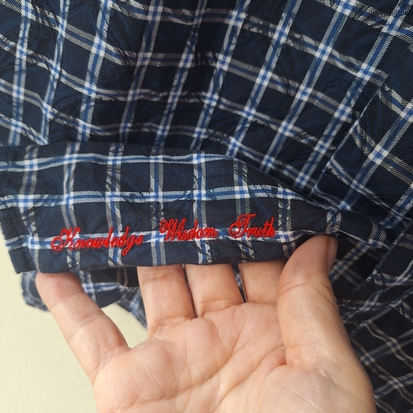 Robert Graham Button Down Plaid Dress Shirt Men's XL Flip Cuff - Picture 4 of 7